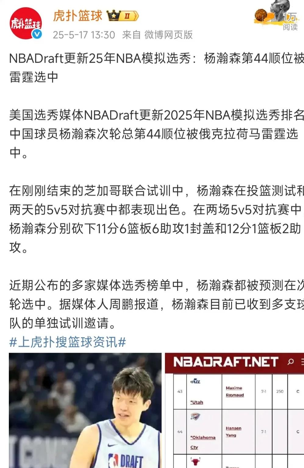 虎扑选秀报告德里克-奎因，进攻全能中锋&试训表现不佳